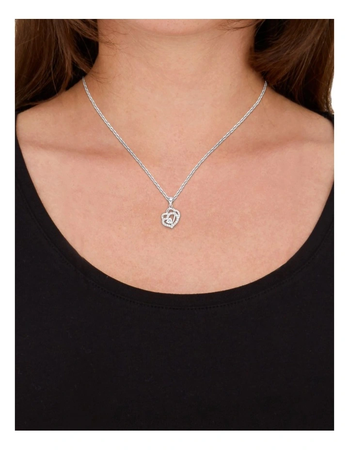 Amor Heart Pendant & Sterling Silver Necklace Set image 2
