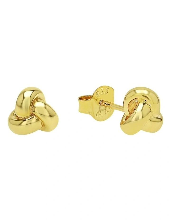 9ct Gold Knot Stud Earrings image 2
