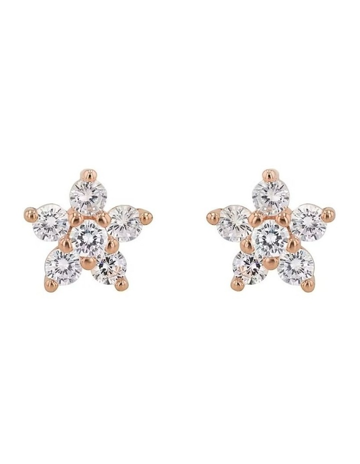 Rose Gold Flower Studs image 1