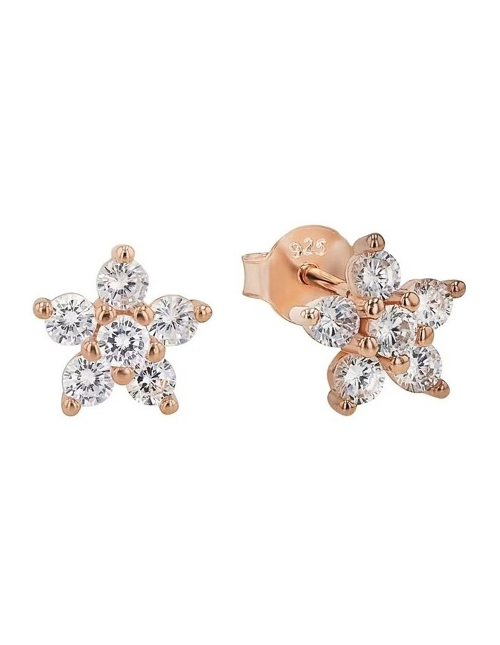 Rose Gold Flower Studs image 2
