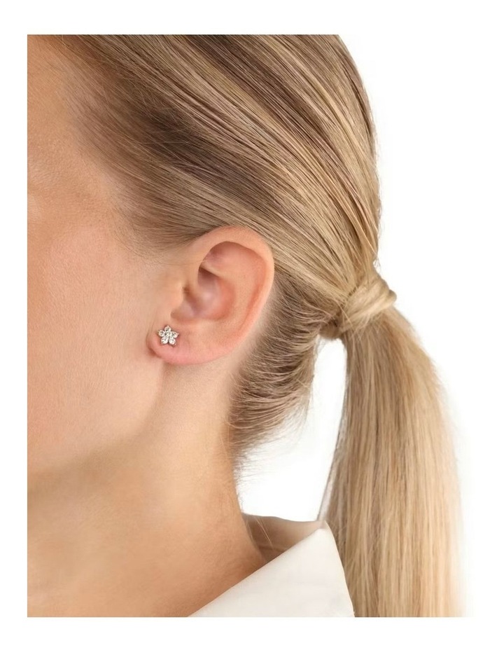 Rose Gold Flower Studs image 3