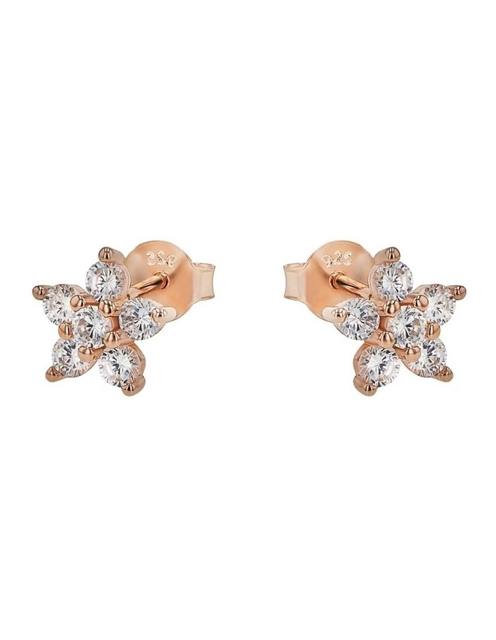 Rose Gold Flower Studs image 4