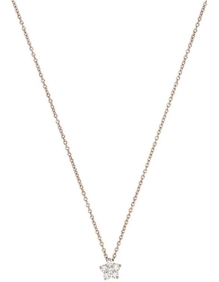 Rose Gold Flower Necklace image 1