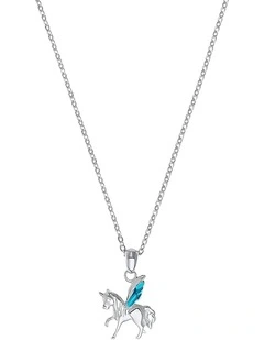 Blue Unicorn Necklace Set