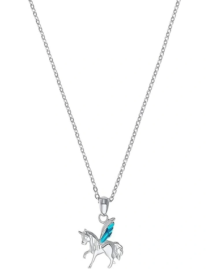 Blue Unicorn Necklace Set image 1