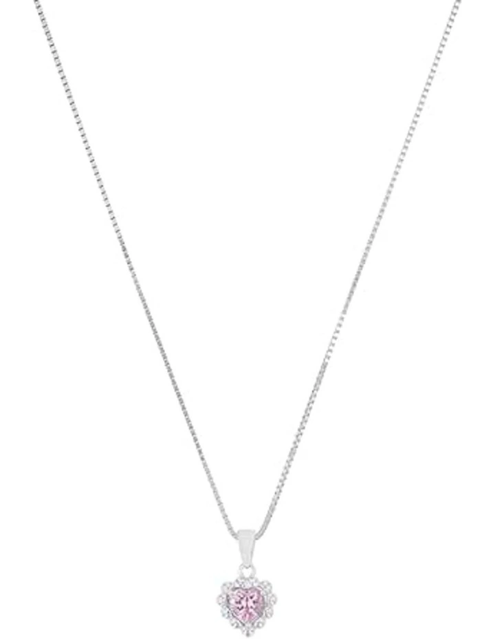 Girls Pink Heart Necklace image 1