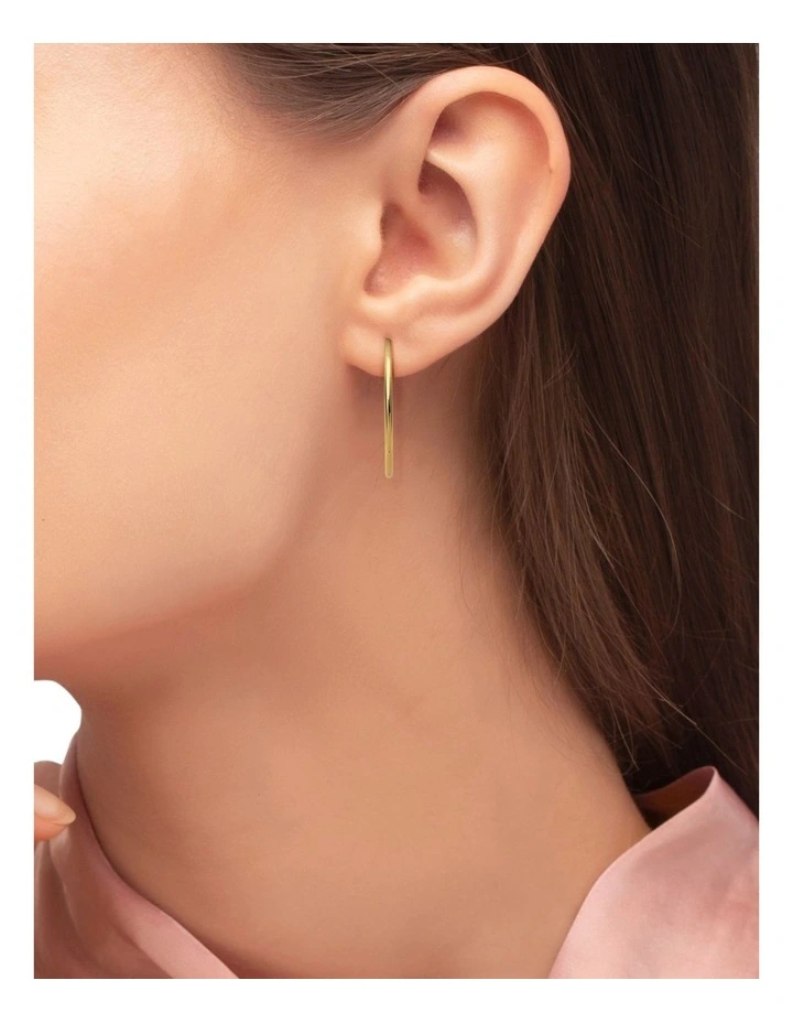 Amor 9ct Gold 17mm Hoop Earrings image 2