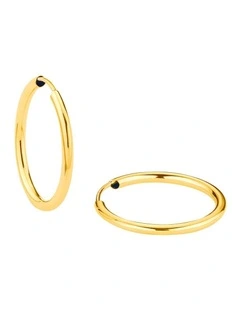 Amor 17mm  9ct Gold Hoop Earrings