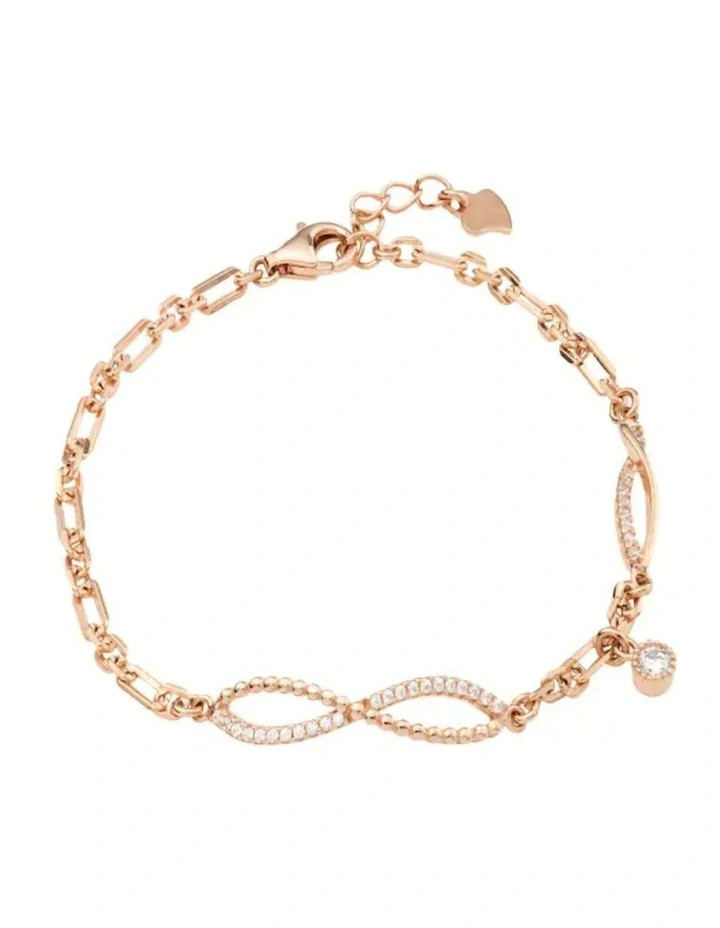 Rose Gold Infinity Link Bracelet image 1