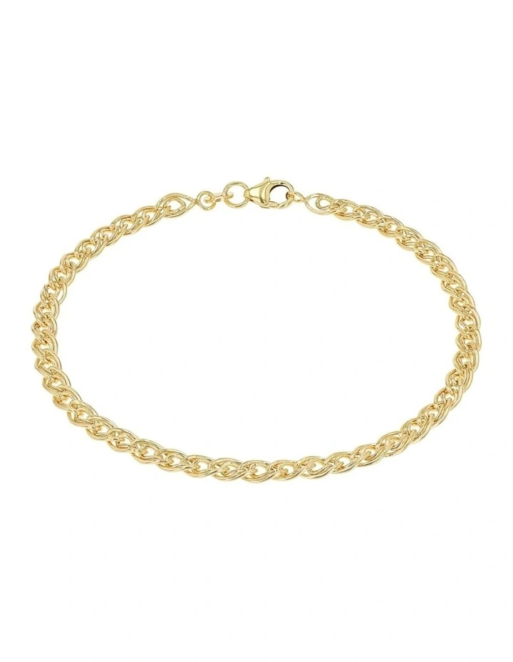 9ct Gold Twin Curb Bracelet image 1