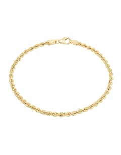 19cm Rope Bracelet in 375/9ct Gold