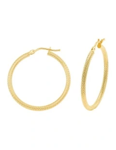 Amor 9ct Gold Hoop 30mm Earrings