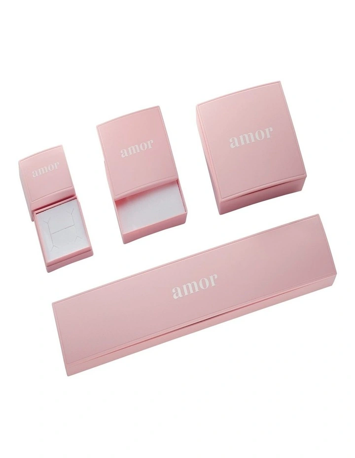 Amor Triple Zirconia Silver Twist Stud Earring image 3