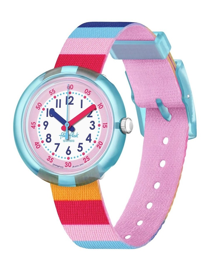 Stripy Watch in Pink Blue