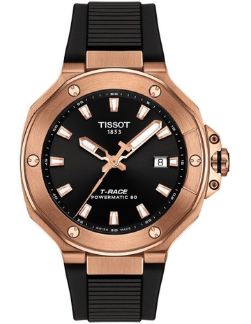 Tissot T-Race Powermatic 80 T1418071705100 Watch in Black | MYER