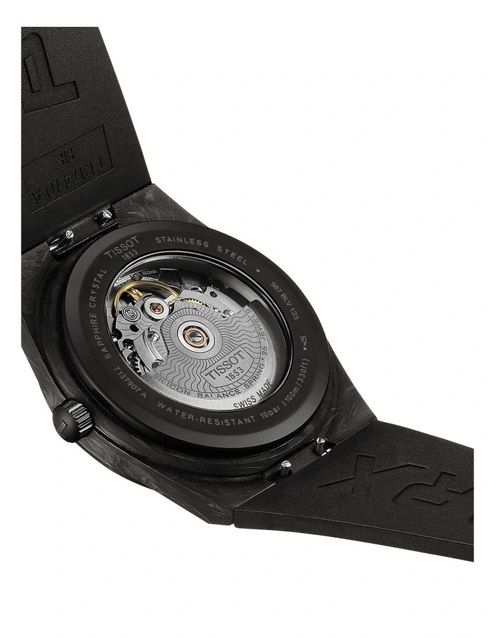 PRX Powermatic 80 40mm T1379079720100 Watch in Black Carbon image 4