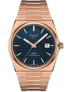 PRX Powermatic 80 T1374073304100 Watch 40mm in Rose Gold/Blue