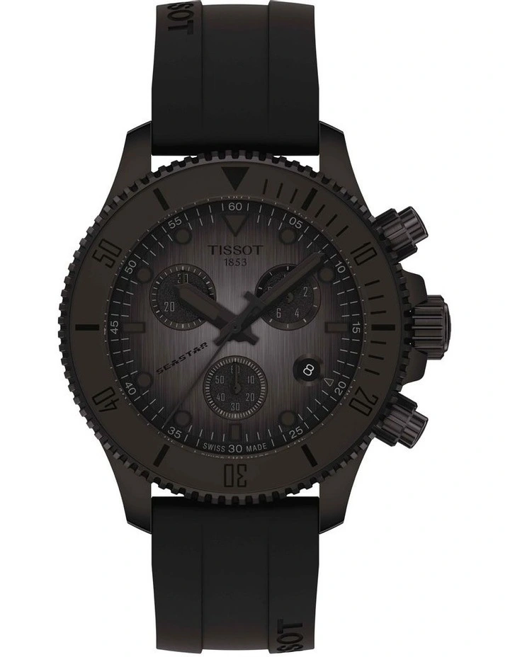 Seastar 1000 Chronograph T1202173706100 Watch in Black image 1