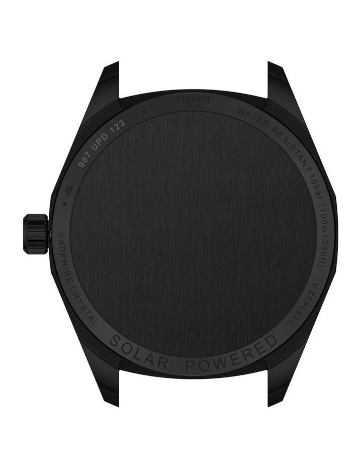 PRC 100 Solar Quartz 39mm T1514223605100 Watch in Black Leather image 4