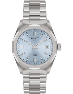 PRC 100 Solar Quartz 34mm T1518221135100 Watch in Light Blue