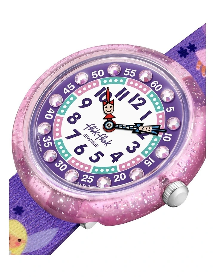 Fairy Cool Flik Flak Watch in Purple image 3