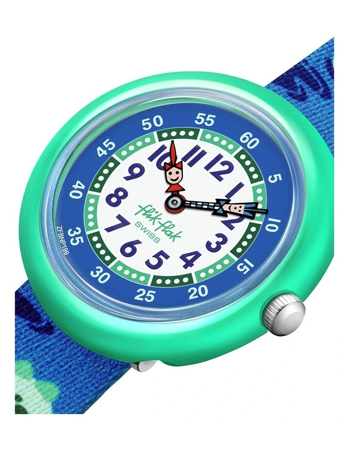 Nessie-ncredible Flik Flak Watch in Green image 3