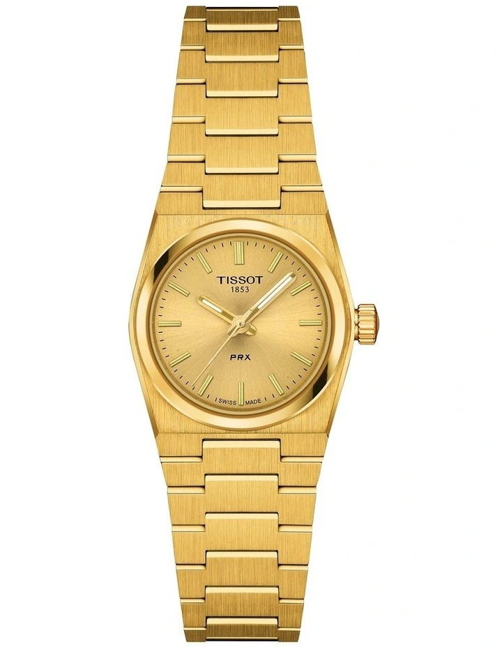 PRX 25mm T1370103302100 Watch in Yellow Gold PVD image 1
