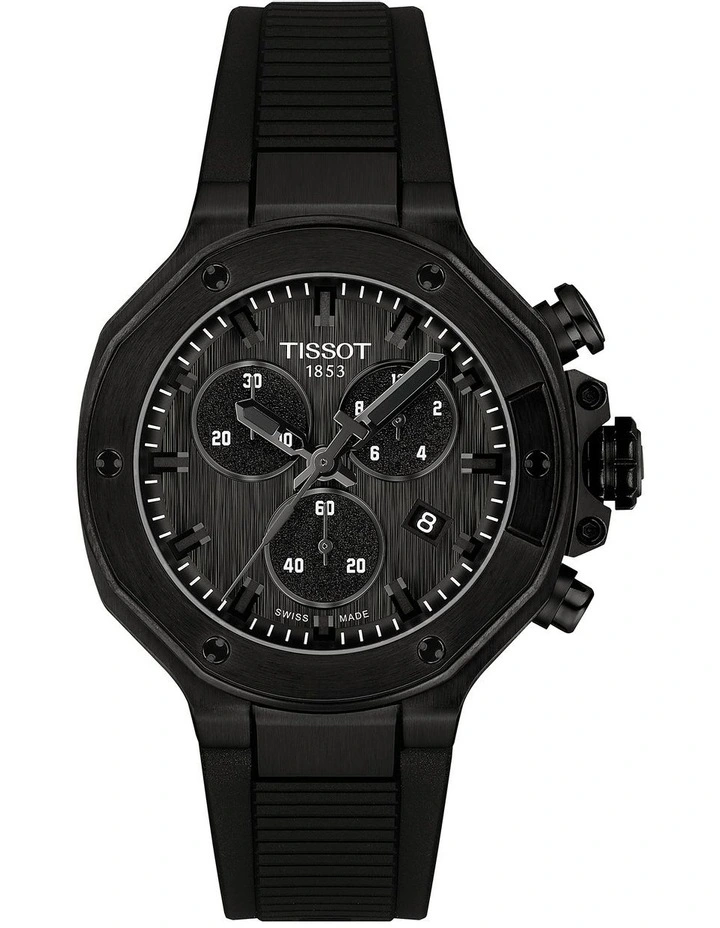 T-Race Chronogprah 38mm T1418173705100 Watch in Black image 1