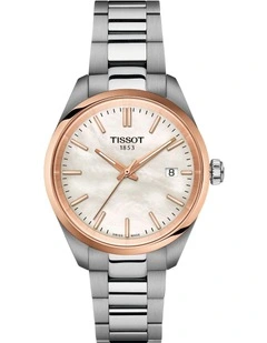 PR 100 34mm T1502102111100 Watch in Pearl/Rose Gold/Silver