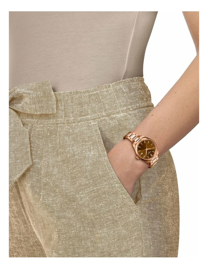 PR 100 34mm T1502103329100 Watch in Pearl/Rose Gold image 2