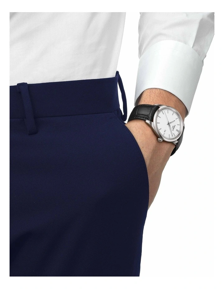 PR 100 40mm T1504101601100 Watch in White & Black Leather image 2