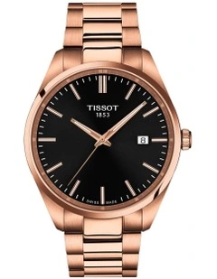 PR 100 40mm T1504102201100 Watch in Black & Rose Gold PVD