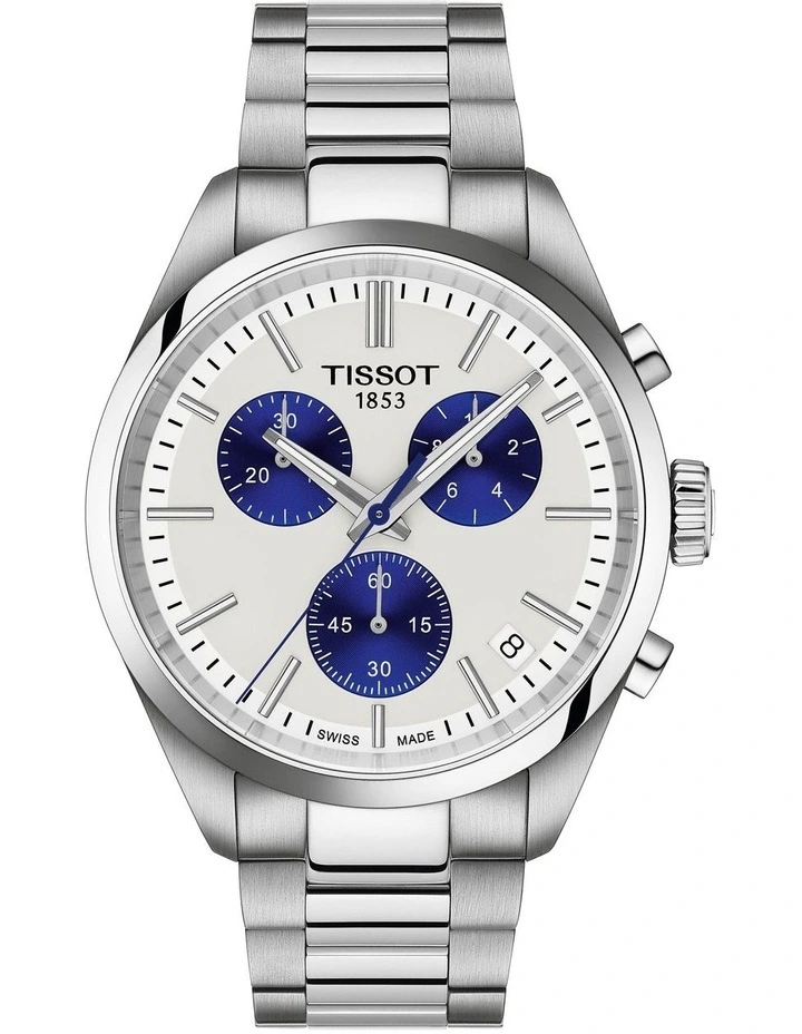 PR 100 Chronograph T1504171101100 Watch 40mm in White image 1