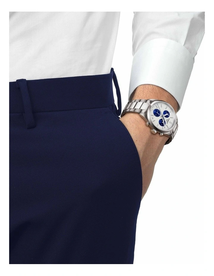 PR 100 Chronograph T1504171101100 Watch 40mm in White image 2