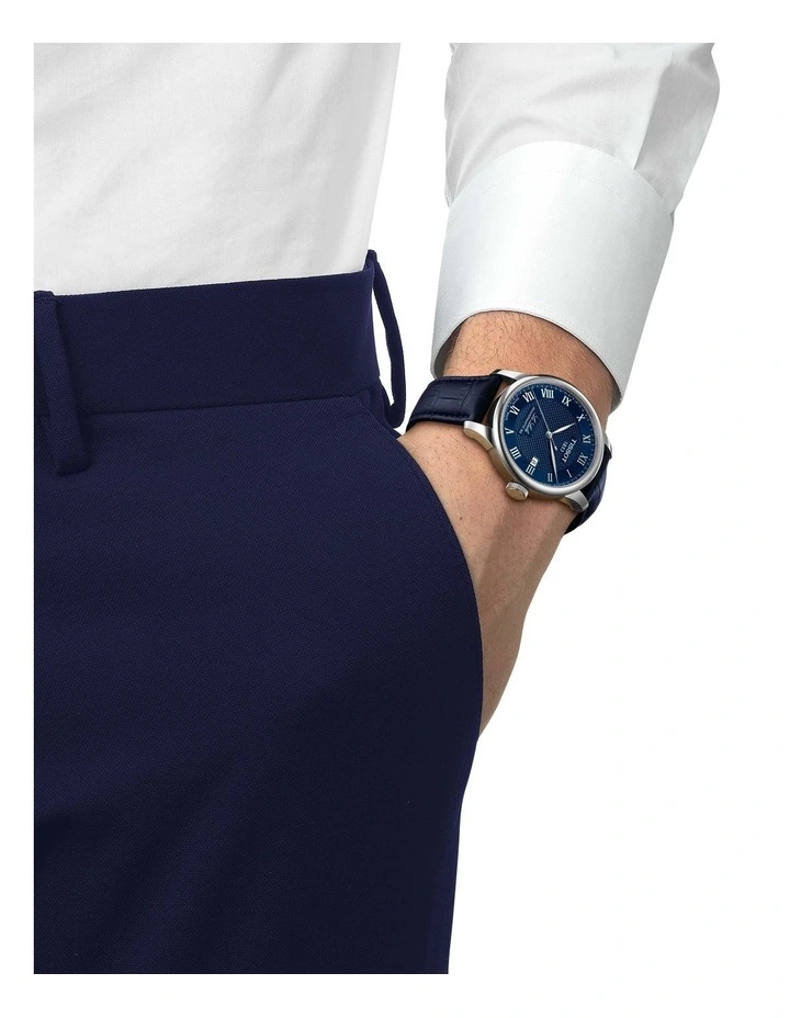 Le Locle Powermatic 80 T0064071604300 Automatic Watch in Blue image 2