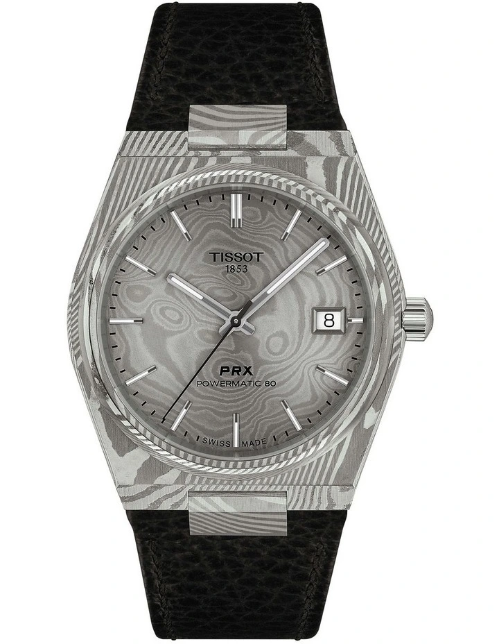 PRX Damascus Steel 38mm T1378079608100 Watch in Grey image 1