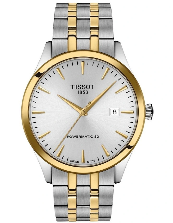 Classic Dream Powermatic 80 40mm T1584072203100 Watch in Silver/Yellow Gold PVD image 1