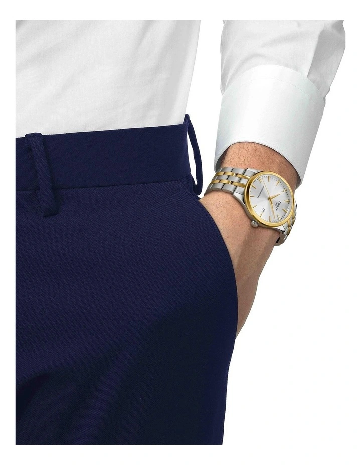 Classic Dream Powermatic 80 40mm T1584072203100 Watch in Silver/Yellow Gold PVD image 2