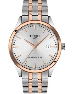 Classic Dream Powermatic 80 40mm T1584072203101 Watch in Silver/Rose Gold PVD