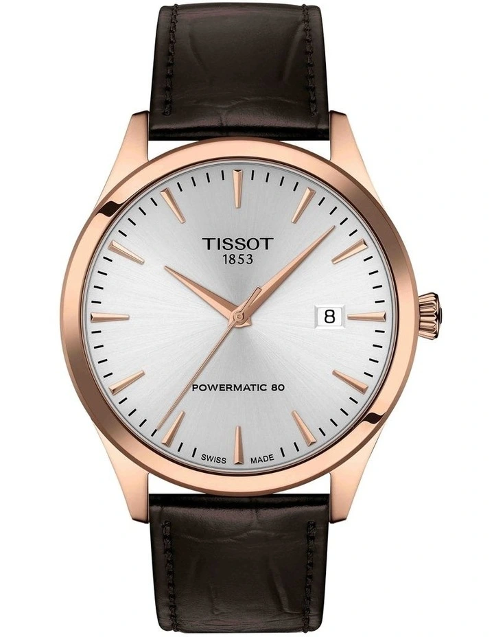 Classic Dream Powermatic 80 40mm T1584073603100 Watch in Rose Gold PVD/Brown image 1