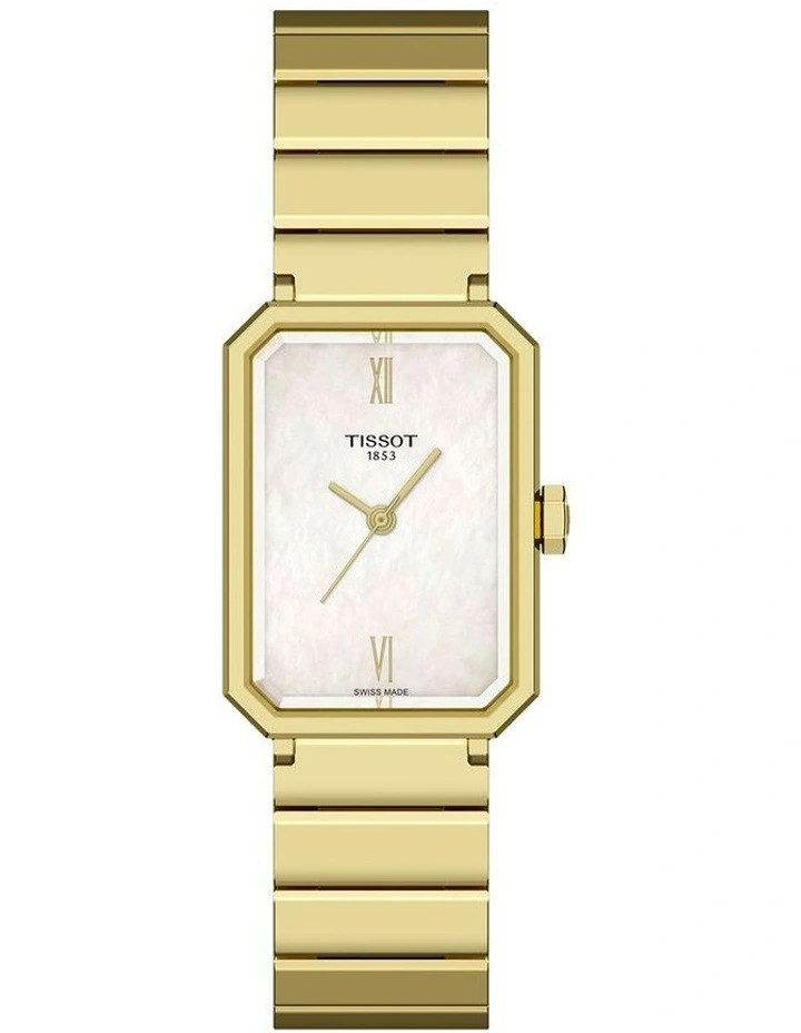 SRV Watch T1601102111300 in Mother of Pearl/Yellow Gold PVD image 1