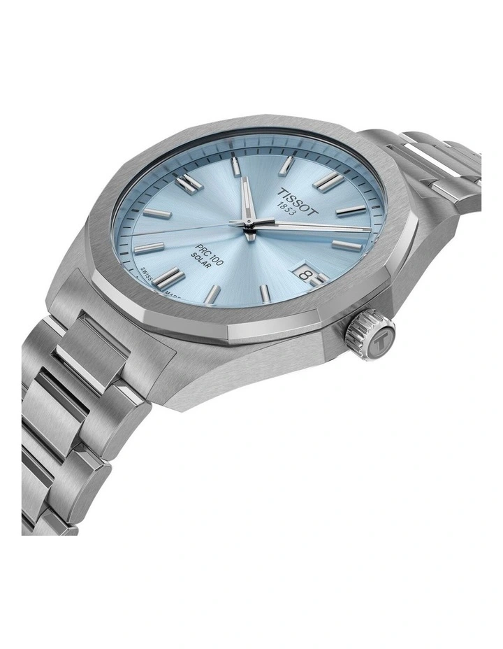 PRC 100 Solar Quartz Watch in Light Blue T1514221135100 image 2