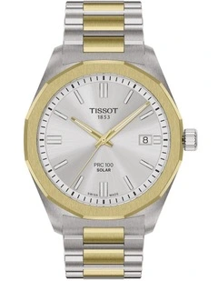 PRC 100 Solar Quartz Watch in Yellow Gold PVD Bicolour T1514222203100