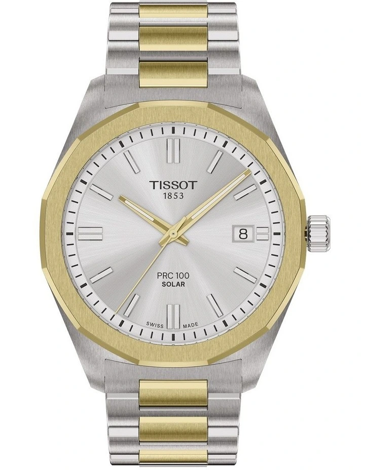 PRC 100 Solar Quartz Watch in Yellow Gold PVD Bicolour T1514222203100 image 1