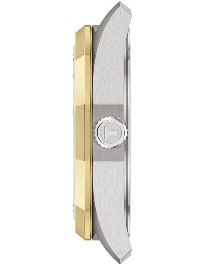 PRC 100 Solar Quartz 34mm T1518222203100 Watch in Yellow Gold PVD Bicolour image 5