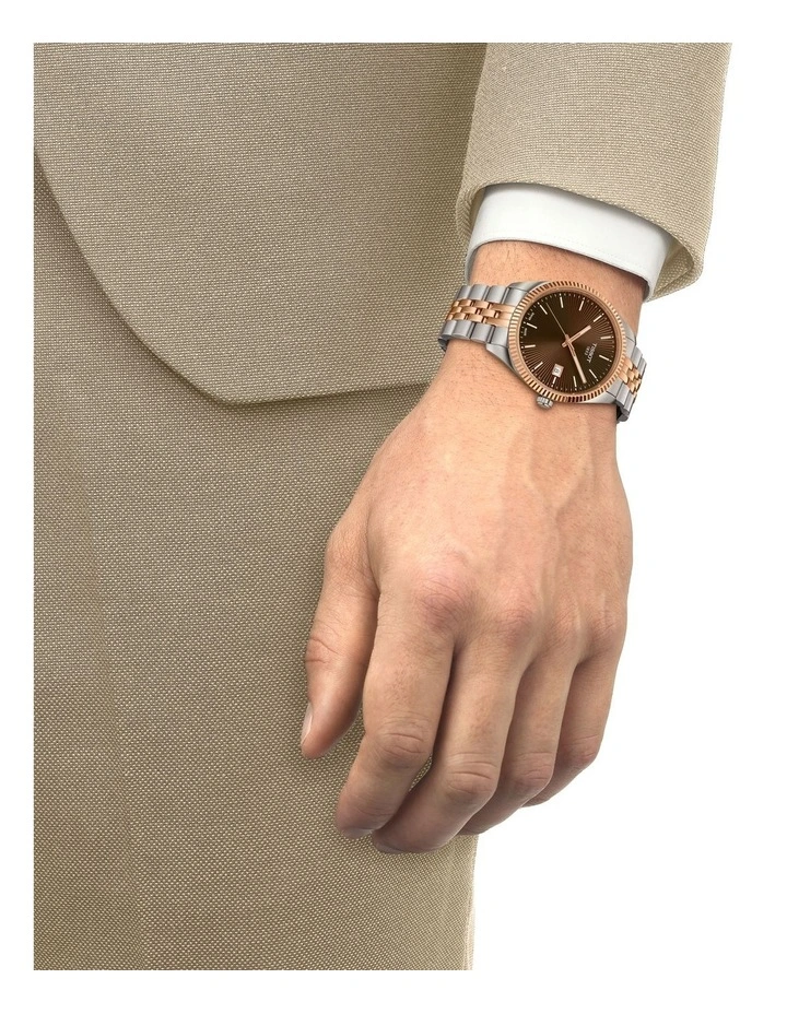 Ballade 40mm T1564102229101 Watch in Brown And Rose Gold PVD Bi-colour image 2