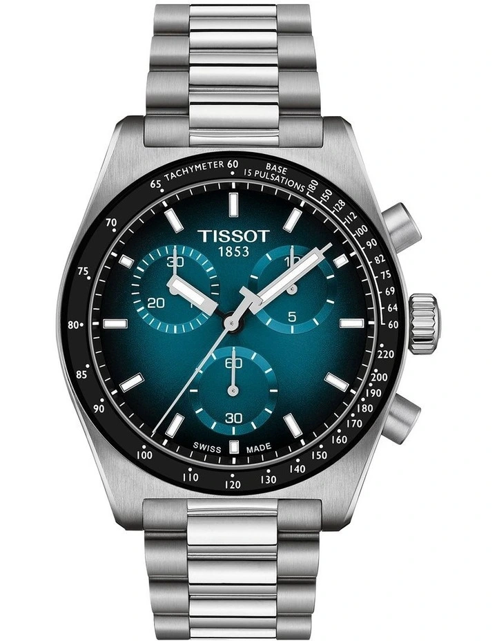 PR516 Quartz Chronograph Watch T1494171104101 in Blue Black image 1