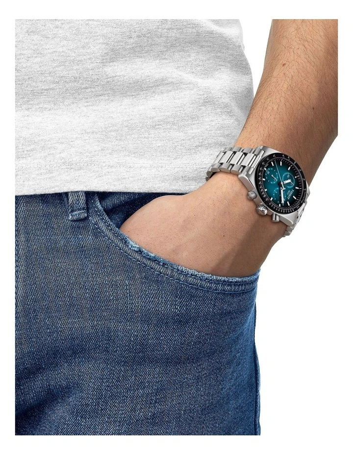 PR516 Quartz Chronograph Watch T1494171104101 in Blue Black image 2
