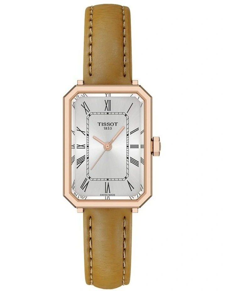 SRV Watch T1601103603300 in Silver/Brown Leather image 1