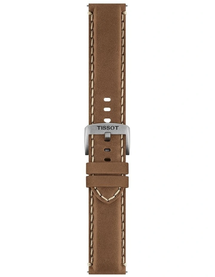 Chrono L 42mm Watch T1164171605201 in Black/Beige Leather image 5